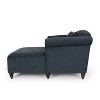GDFStudio Hurford Contemporary Fabric Tufted Double Chaise Lounge with Accent Throw Pillows - 4 of 4