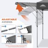 EAGLE PEAK 17x10ft Pop Up Canopy with Awnings, Heavy Duty Instant Beach Sun Shelter with Adjustable Dual Half Awnings, 4 Sandbags - 3 of 4