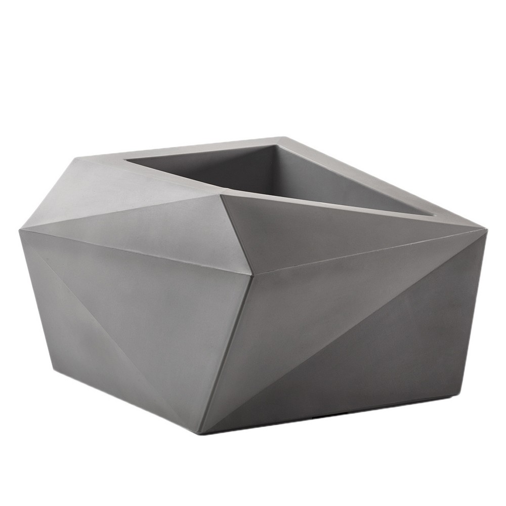 Crescent Garden 23" Wide Origami Novelty Planters Gray