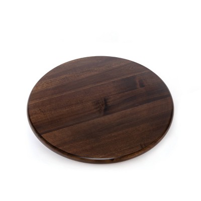 Photo 1 of 15 Acacia Walnut Finish Lazy Susan - Lipper International