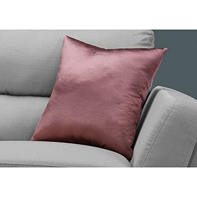 Elegant Pink Satin Square Accent Pillow with Polyester Insert
