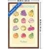 Trends International Pusheen: Fruits - Cute Fruit Grid Framed Wall Poster Prints - 3 of 4