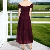 Anna-Kaci Women's Boho Convertible Cap Sleeve Off-Shoulder Smocked Maxi Dress for Everyday Look - 3 of 4