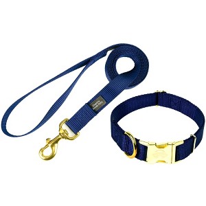 Country Brook Petz Premium Nylon Dog Collar and Leash Set for Small Medium Large Dogs - Vibrant 30+ Color Selection - 1 of 4