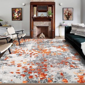 Modern Machine Washable Area Rug for Living Room  Bedroom  Indoor Abstract Rug Soft Non Shedding Low Pile Stain Resistant Carpet for Home Decor - 1 of 4