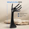 SereneLife 26-Inch Long Mannequin Jewelry Hand Display - Elegant and Durable Jewelry Stand for Rings, Bracelets, and Watches, Black - 2 of 4