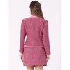 INSPIRE CHIC Women's Outfits Plaid Tweed Short Blazer and Skirt Suit Set 2 Pieces - 3 of 4