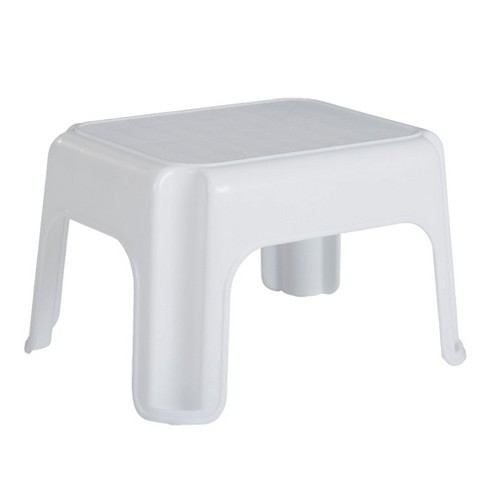 Rubbermaid Durable Roughneck Plastic Family Sturdy Small Step Stool, White - image 1 of 4
