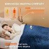 Electric Heated Blanket Soft & Washable Ribbed Flannel - 3 of 4