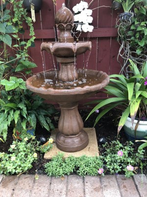 Sunnydaze Outdoor Solar Powered Water Pump And Panel Bird Bath Fountain ...