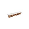 Meridian Furniture,Pavilion Cream Boucle Fabric Bench - 4 of 4