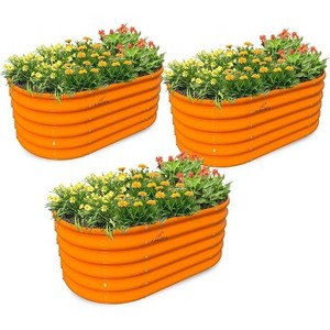 Anybear 3-Pack 40x24x18in Peach Orange Kids Oval Garden Bed - 1 of 3