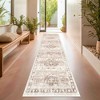 2'x10' Washable Neutral Farmhouse Boho Runner Rug - 2 of 4