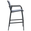 vidaXL Garden Bar Chair Set of 2 Grey Textilene, Steel Adjustable - 4 of 4