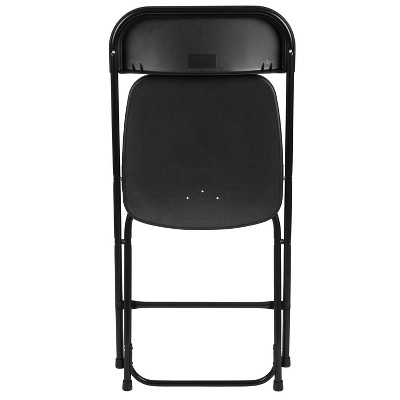 Hercules Series Black Steel Frame Folding Chair Set of 2