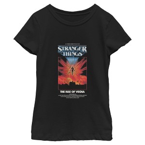 Girls Stranger Things The Rise Of Vecna Retro Poster T Shirt - 1 of 4