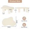 Syemin End Tables Design Cloud Coffee Table, Cute Cream Coffee Table, Modern Carton Center Table, Cute Sofa End Table, White, 46.46"*32.28"*15.75" - 3 of 4