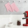 REGALWOVEN 2Pcs Soft Cotton Oven Mitts, Heat-Resistant Cooking Gloves, Gripping for Baking, Grilling, Kitchen Mitts Set - 3 of 4