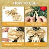 1pcs Christmas Tree Topper Bow 23.62 x 62.99 Classic Gold Ribbon Bow for Xmas Tree Decor Fireplace,Staircase,Holiday Party & Wedding Decorations - 4 of 4