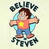 Seven Times Six Steven Universe Shirt Big Boy's Believe In Steven Short Sleeve Graphic Top Beige - 2 of 4