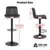 Swivel Bar Stools Set, Adjustable Counter Height Stools with Back - Modern PU Leather Bar Height Chairs for Kitchen Island, Bar, Dining Pub - 4 of 4