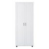 Akoasm 71.25 in. H MDF Double-Door Storage Cabinet with Adjustable Shelves for Bathroom & Office-White - 3 of 4