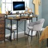 Tangkula Computer Desk Home Office Workstation w/Book Shelves for Working Studying Gaming, Rustic Brown - 2 of 4