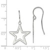 Black Bow Jewelry 20mm Polished Open Star Dangle Earrings in Sterling Silver - 4 of 4