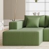 GDFStudio Alia 137.79'' 5-Seater Modern Reversible Corduroy Upholstered U-Shaped Sectional Sofa with Pillows - 4 of 4