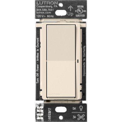 Lutron Claro Smart Switch for Caséta Smart Lighting, for On/Off Control of Lights or Fans