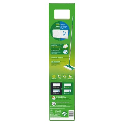 Swiffer Sweeper 2-in-1 Dry + Wet Floor Mopping and Sweeping Kit 1 Sweeper, 7 Dry Cloths, 3 Wet Cloths