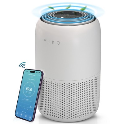 Miko Gray HEPA Air Purifier with Wi-Fi Control