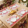 REGALWOVEN Placemats Set of 6 Linen Placemats, Washable Kitchen Table Mat, Seasonal Holiday Christmas Place Mats for Party - 3 of 4