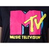 MTV Womens' Music Television Neon Cassette Tape Sleep Pajama Set Short Multicolored - 4 of 4