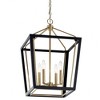 Delvin 24 Inch 4 Light Pendant with Clear Glass in Champagne Bronze and Black - 2 of 4