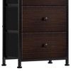 REAHOME 5-Drawer Vertical Steel Frame Storage Organizer Narrow Tower Dresser with MDF Top, Adjustable Feet, and Wall Safety Attachment, Rustic Brown - 4 of 4