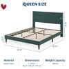 Modern Twin/Full/Queen/KING Bed Frame with Upholstered Headboard and Strong Metal Slats Support, No Boxing Spring Needed - 2 of 4