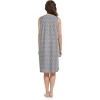 YafeMarte Women’s Sleeveless Cotton Blend Nightgown with Lace Trim and Embroidery Design - 4 of 4