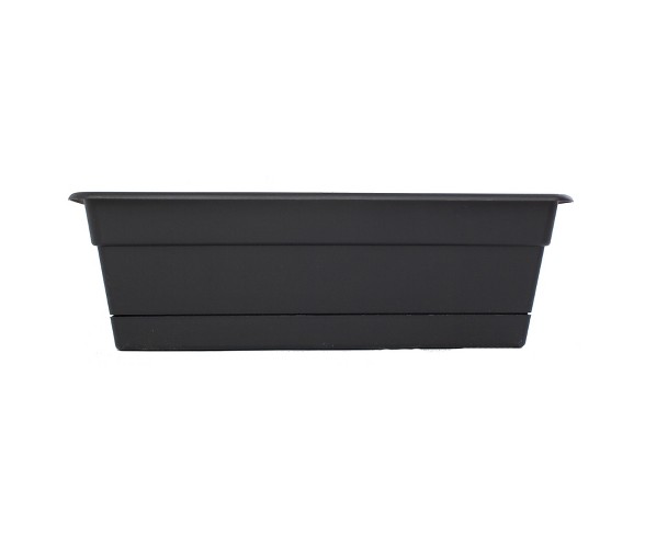 30" Dura Cotta Rectangular Window Box - Black - Bloem