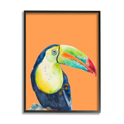 Stupell Industries Tropical Toucan Vivid Portrait Framed Giclee
