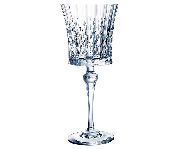 Cristal D'Arques Lady Diamond 9oz Glass Goblet Set, 6pk