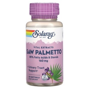 Solaray Vital Extracts Saw Palmetto, 160 mg, 60 Softgels - 1 of 2