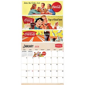 TF Publishing 13.5"x14.5" 2026 Coke Vintage Nostalgia Wall Calendar - 1 of 4