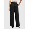 Women Wide Leg Dress Pants High Waist Office Business Casual Trousers with Pockets - 2 of 4