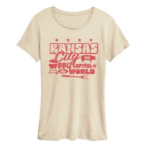 Women's - Instant Message - Kansas City MO BBQ Short Sleeve Graphic T-Shirt - 1 of 4