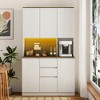 Bella Depot 74"H Kitchen Pantry Cabinet with LED Lights - 2 of 4