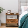 Tangkula Nightstand Side End Sofa Table w/ Drawer Metal Frame for Living Room Bedroom - 3 of 4