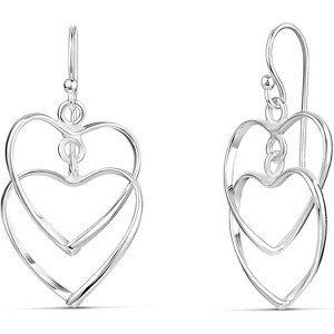 Boho Earrings for Women Dangling | Flower Earrings | Heart Earrings | Tassel Earrings for Women | Dangle, French Wire Silver Earrings - 1 of 4