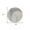 Silver Gray And Beige Geometric Washable Indoor Outdoor Area Rug - 3 of 4