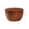 PAGED Vintage Style Coffee Table with Storage Space,Bucket Tea Table,Center Table for Livng Room - 3 of 4